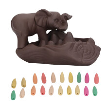 Incense Sticks Holder Ceramic Incense Cones Holder Waterfall Backflow Incense Burner With Natural Materials Incense Unique Downward Smoke Effect Heat