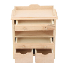Compact and Portable Mini Wooden Nightstands1: 12Scale Bedside Table Model Solid Wood Smooth Surface Realistic Design Exquisite Craftsmanship