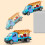 Snack-Themed Push Toy Car for Kids – Durable Plastic, 6