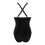 Women's Solid Ribbed Monokini Swimsuit Scoop Neck Low Back 7