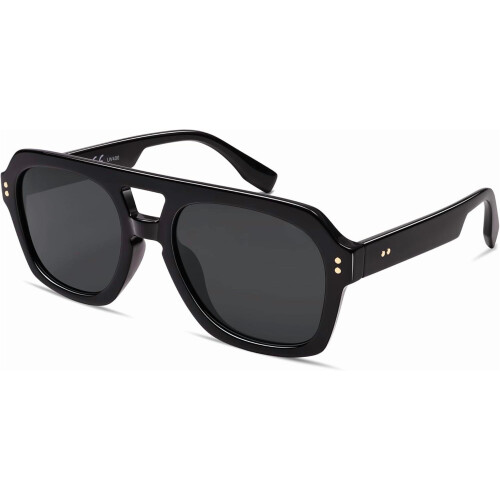 Γυαλιά ηλίου Aviator με πολωτικό ρετρό πάχος για γυναίκες και άνδρες, μεγάλα 1