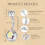 Belly Button Ring Internally Threaded Cube Zircon 2 pcs 14G 2