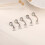 Belly Button Ring Internally Threaded Cube Zircon 2 pcs 14G 4