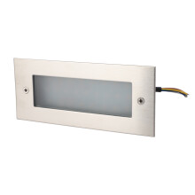 Lampă de exterior cu treaptă, montată pe perete, din oțel inoxidabil, dreptunghiulară, pentru peisaj, IP65, rezistentă la apă, design