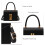 Single Shoulder Bag Black 7.9x5.9x3.1in,Adjustable 4