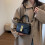 Single Shoulder Bag Black 7.9x5.9x3.1in,Adjustable 1