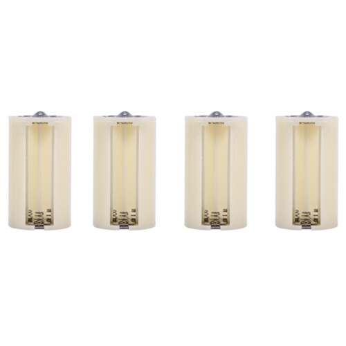 4pcs White AA to D Battery Adapter Converter Cases | Compact & Durable 2