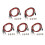 5Pcs RC Car LED Light Kit 5mm Red Beads 7.4V 2