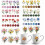 10 τεμάχια UV DTF Cup Wraps: Αυτοκόλλητα με κινούμενα σχέδια μέλισσας, αδιάβροχα, συμβατά 8