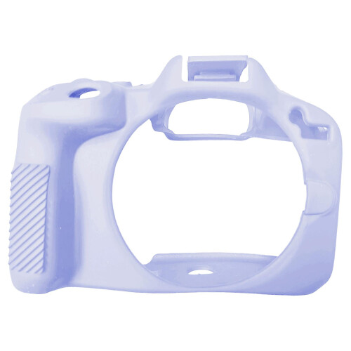 Capa protetora de silicone macio para câmera, resistente a arranhões, emborrachada, na cor violeta. 1