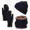 Set invernale composto da cappello, sciarpa e guanti, berretto con risvolto da uomo e da donna, scaldacollo foderato in pile, set coordinato da 3 2