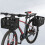 Black Plastic Foldable Bike Basket Front Frame Container with Large Capacity for Bike Accessory 8
