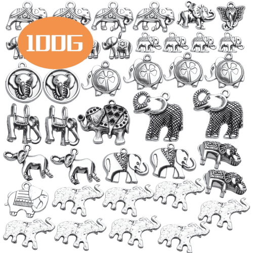 Antike silberne Elefantenanhänger, 100 g 1