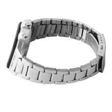 Orologio sportivo digitale impermeabile in acciaio inossidabile, argento, con batteria da 240mAh
