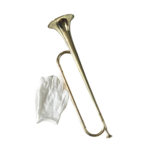 Bugle Tromme Trompet Professionel Messing Guld Musikinstrument Til Performance Band 1