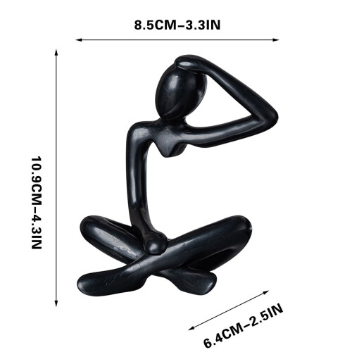 Sculpture décorative représentant une figure noire abstraite 2