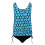 Γυναικείο σετ Tankini σε ανοιχτό μπλε χρώμα – Modest 2 τεμάχια μαγιό με μαύρο σλιπ, Plus 4