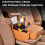 PU Leather Car Armrest Box Mat 5-in-1 Center Console Cover 3