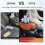 PU Leather Car Armrest Box Mat 5-in-1 Center Console Cover 6