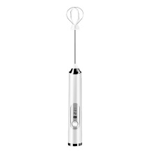 Multifunctional Drink Mixer With Foam Making Capabilities, Ergonomic Rechargeable Milk Frother Featuring Battery Level Indicator And Cordless