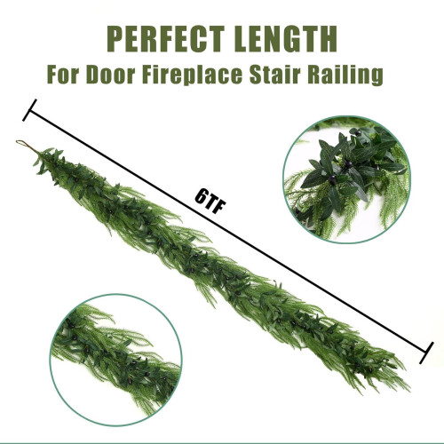 Norfolk Pine Garland Artificial6ft 2