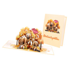 Handmade Invitation Card Mother's Day Greeting Card with Bear
