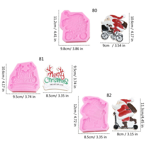 Santa Face Candy Mold Silicone Craft Tool Flexible Quick for Cupcake Decorations 2