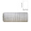 Ensemble de 4 serviettes de bain en polyester blanc, 72 x 34 cm 3