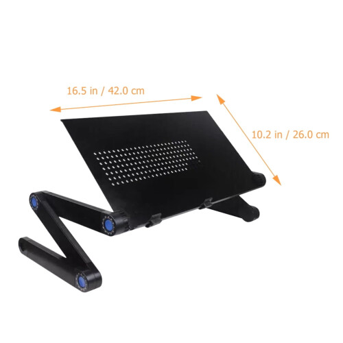 Premium Black Foldable Bed Laptop Desk with Ergonomic Angle for Home Use 1