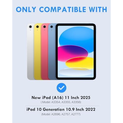 iPad 11th Gen (A16) & 10th Gen Case with Detachable Bluetooth Keyboard, Pencil Holder, Multi-Angle, Silver – compatible with iPad 1