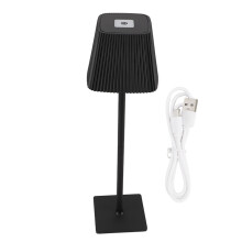 Rechargeable Cordless LED Desk Lamp Touch Switch Control Stepless Dimming Metal Aluminum Alloy Base Flicker Free for Bedroom Living Room Café