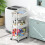 Three-layer plastic roller multi-functional storage trolley with handle 5