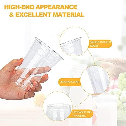 plastic cups [24 oz 100cups],Clear Crystal disposable plastic cups,smoothie cup 1