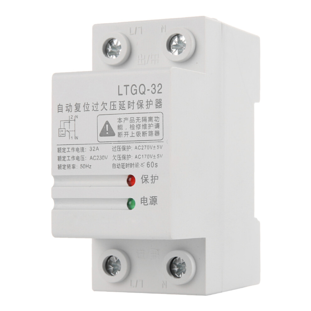 Adjustable Delay Time Voltage Protector Relay Over Voltage Under Voltage Detection Reliable Electronic Components Automatic Power Recovery Flame 9049227008711