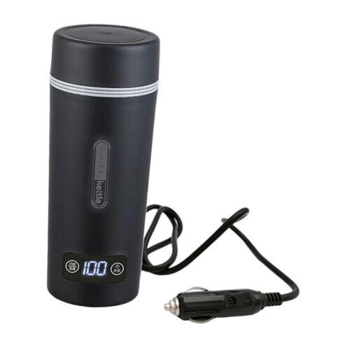 Car Electric Kettle with LCD Display 12V 1