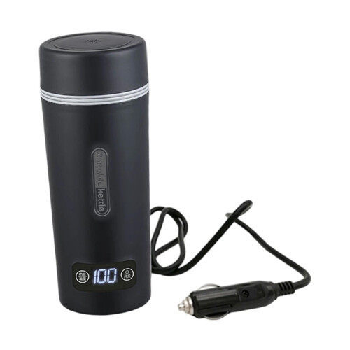 Car Electric Kettle with LCD Display 12V 2