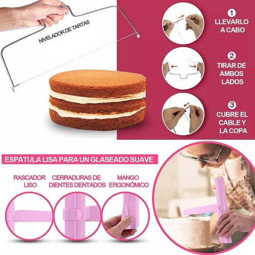 200pcs Cake Decorating Kit with Turntable, Icing Spatulas, Tips and Tools for Baking 1