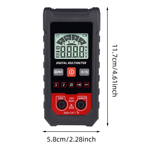 Smart Digital Multimeter with Auto Ranging, AC/DC Voltage, Large HD Screen – Compatible with Standard Test Leads 2