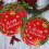 Red Christmas Paper Plates 20 Pack, Disposable Party Tableware with Tree Bell Pattern for Holiday Dinner Decor(B-20PC) 2