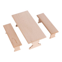 Exquisiter Puppenhaus-Esstisch 1:12 Maßstab Robuster Holz-Teetisch für Puppenhäuser Schlichtes Design Miniatur-Teetisch Pädagogisches Spielzeug