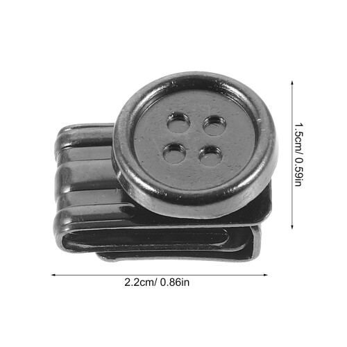 Metal No-Sew Button Suspenders Clips 6-Pack 1
