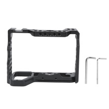 Ergonomic Lightweight Camera Cage For Mirrorless Camera, CNC Machined Aluminum Stabilizer Rig With Cold Shoe Mounting Points And Arca-Type Base Quick