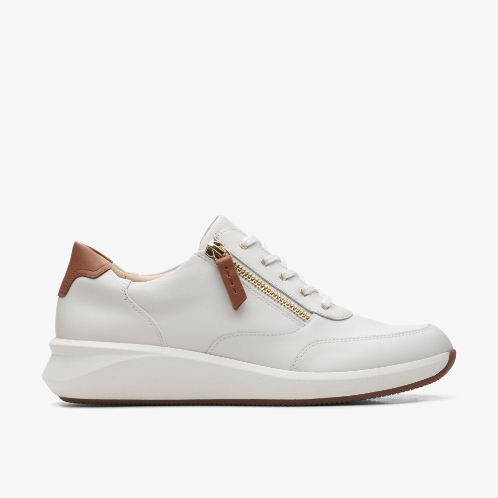 New Clarks Women's (, ) Un Rio Zip Leather White 26167372