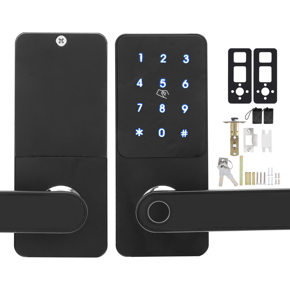 Fingerprint Electronic Deadbolt Door Lock Smart Lock With Handle Keyless Entry With Versatile Unlock Bluetooth Compatible Smart Mortise Lock For Home 9049227010806