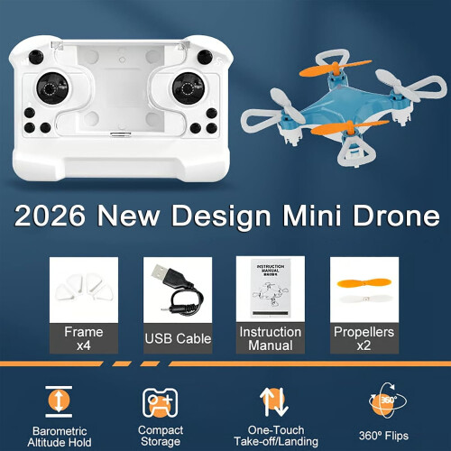 Μίνι Drone με LED, Κράτημα Υψομέτρου & Προστασία Προστατευτικού – Εύκολες Πτήσεις με 1