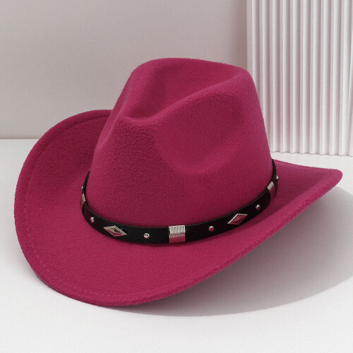 AWZXDE Κομψό Unisex Καπέλο Cowboy με Μεταλλικό Στυλ για Συναυλίες, Εκδηλώσεις και Ρούχα 1