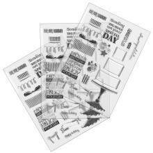 Doorzichtige siliconen stempels voor doe-het-zelf scrapbooking en creatieve versieringen. Gemakkelijk te gebruiken voor kerstkaarten en cadeaulabels,