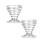 2Pcs Silver Stainless Spring Wire Egg Cup Holder, Our Spring Egg Tray Can Be Used to Hold Eggs Whether Or Boiled 2