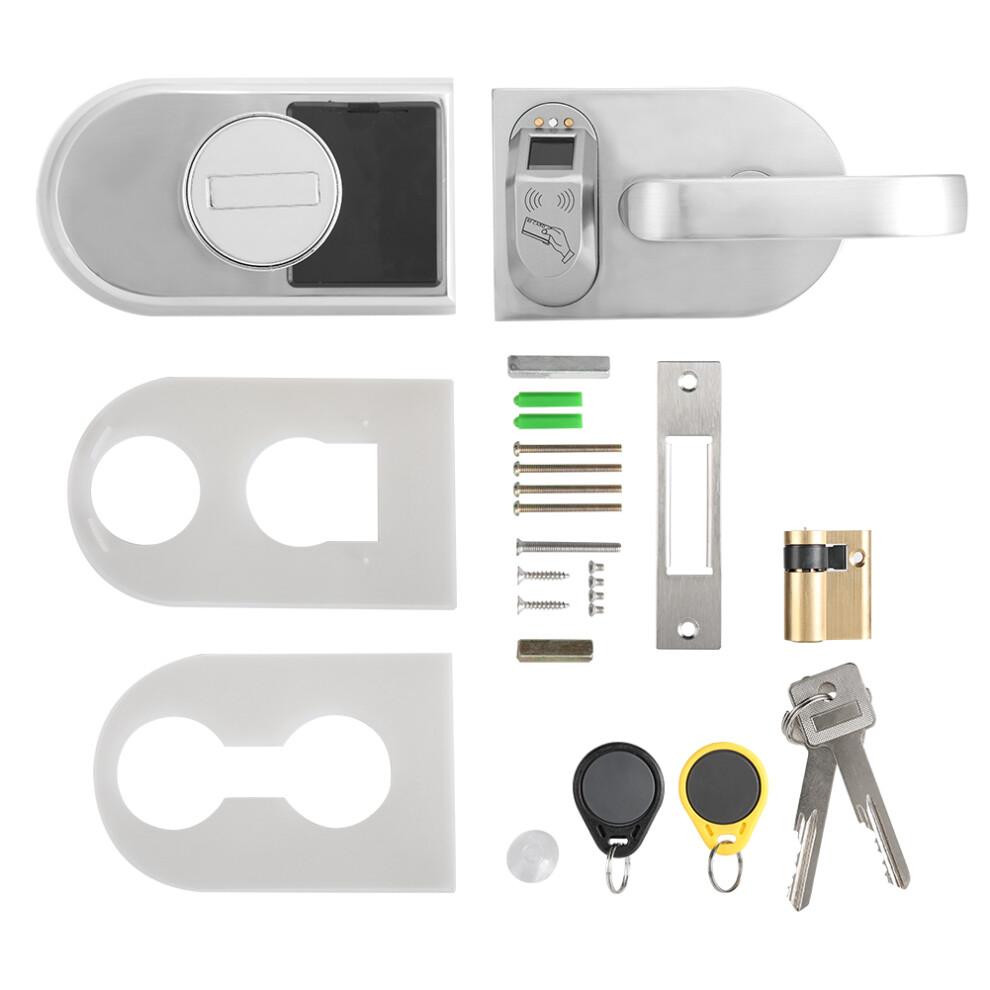 Smart Door Lock Electronic Fingerprint Reversible Handle Keyless Entry Lock With Passage Mode Battery Powered For Residential And Commercial Entrance 9049227014705