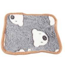 Panier thermique pour animaux de compagnie en velours couleur lait, motif têtes d'ours mignon, tissu facile à nettoyer, léger et lavable en